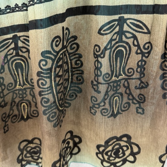 Agaci-too Teal Brown Y2K Tank Top Boho Whimsygoth Witchy Retro Sexy Size S - Picture 7 of 10